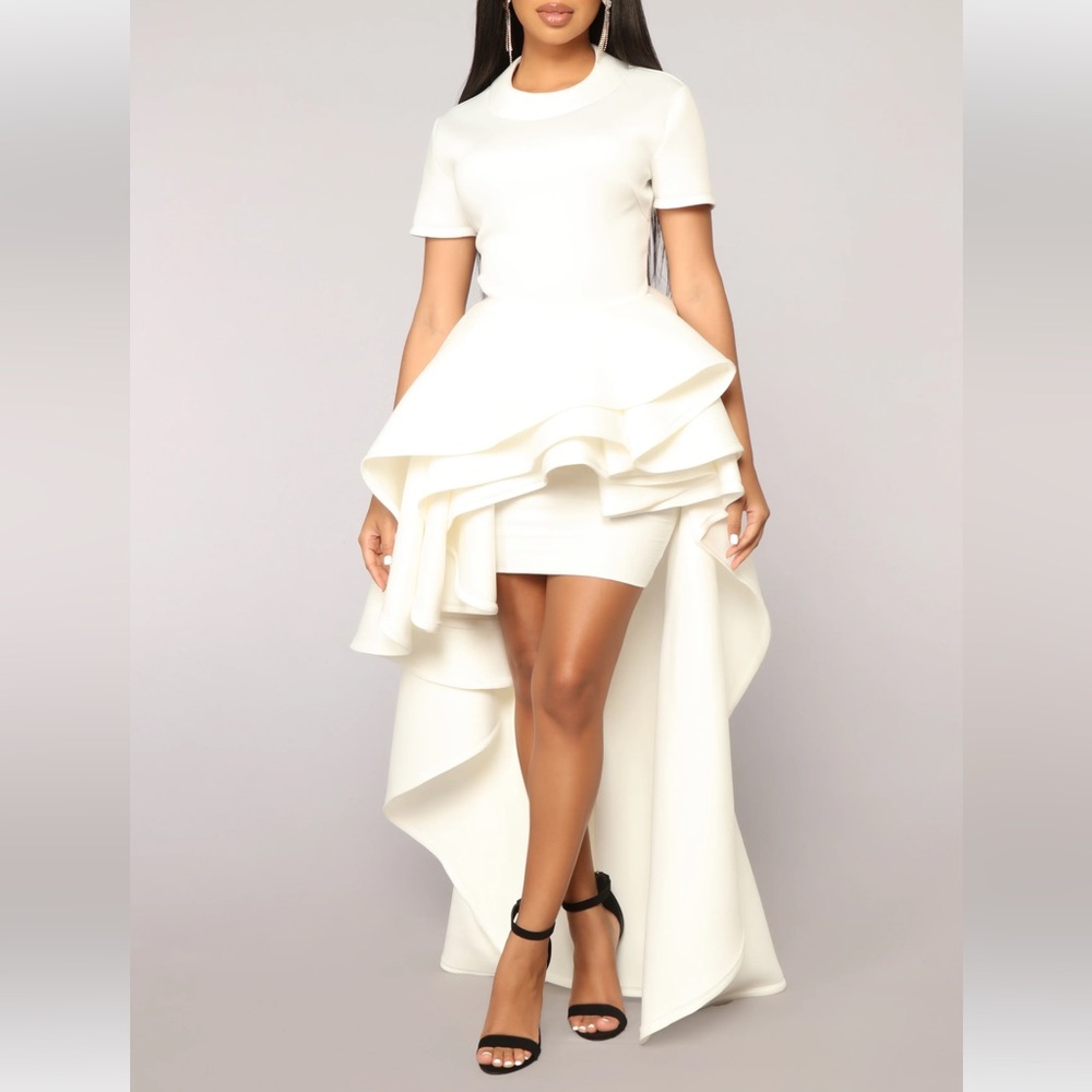NEW Hollywood Asymmetrical Top Il High Low Dress